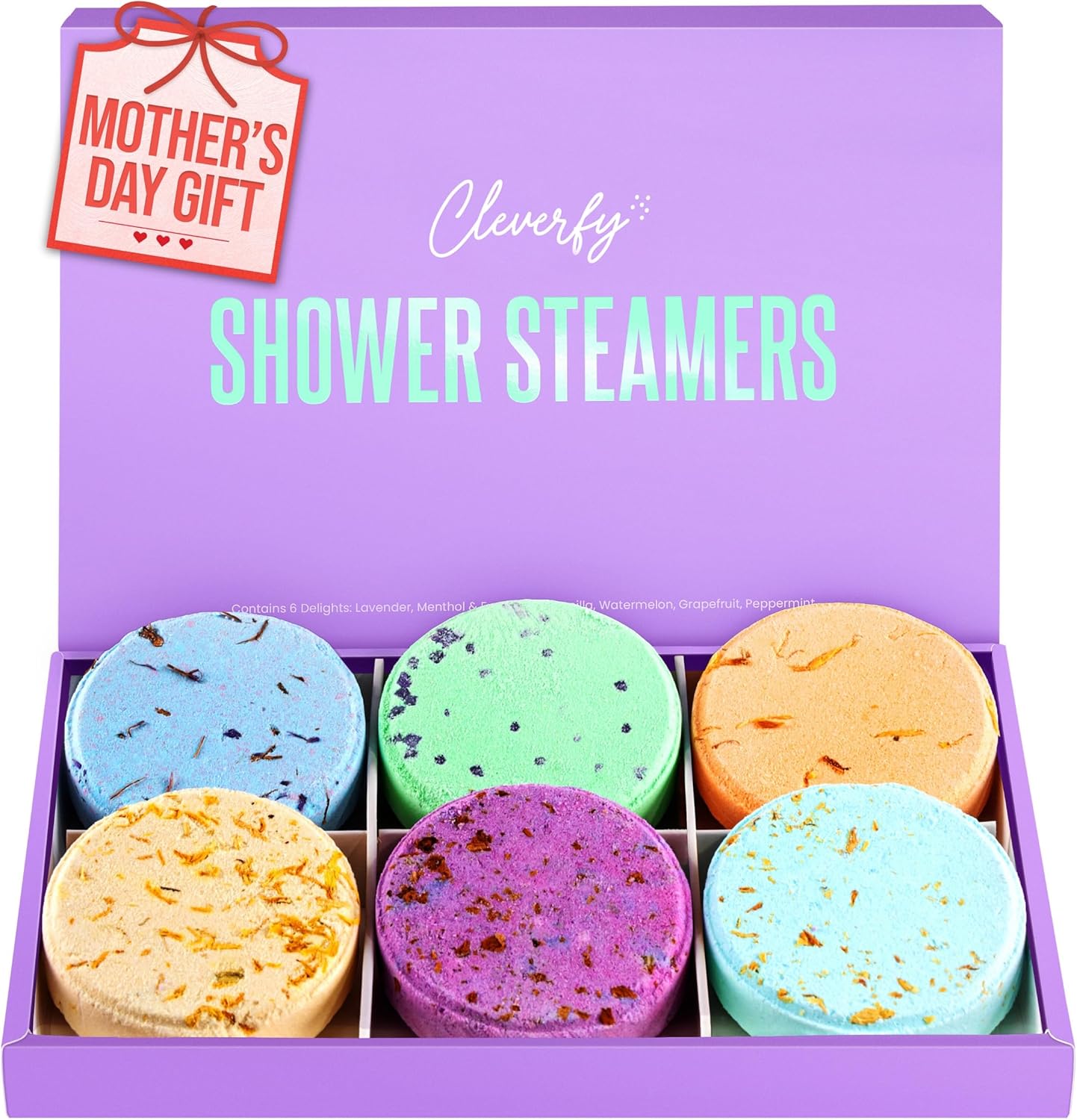 Cleverfy Shower Steamers Aromatherapy, 6 Tablets