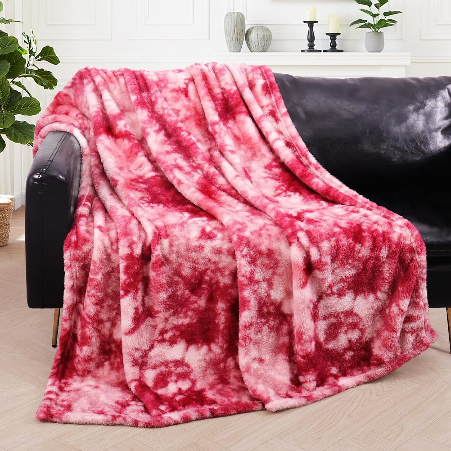 Exclusivo Mezcla Plush Fuzzy Fleece Throw Blanket, Super Soft Suitable for All Seasons, 50x70 Inches
