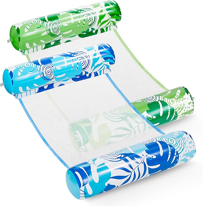 SLOOSH 4-in-1 Multi-Purpose Hammock Pool Floats For Adults, 2 Pack